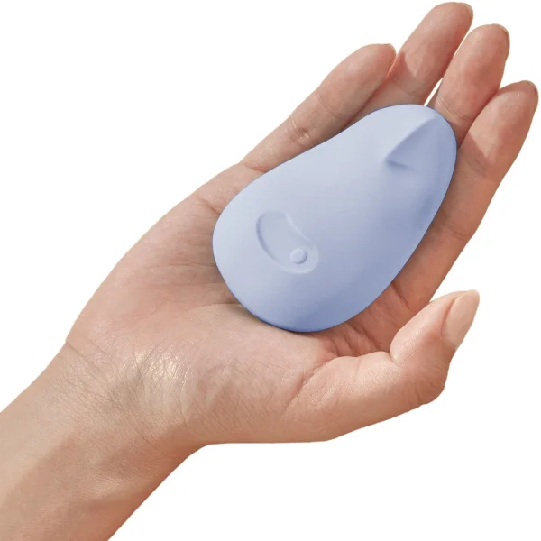 POM Silicone Rechargeable Flexible Waterproof Vibrator by Dame - Ice