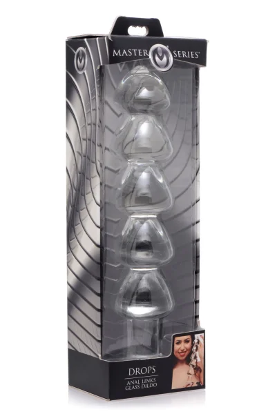 Drops Anal Links Glass Dildo