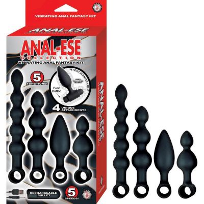 Anal Ese Vibrating Anal Fantasy Kit with 4 Butt Plugs