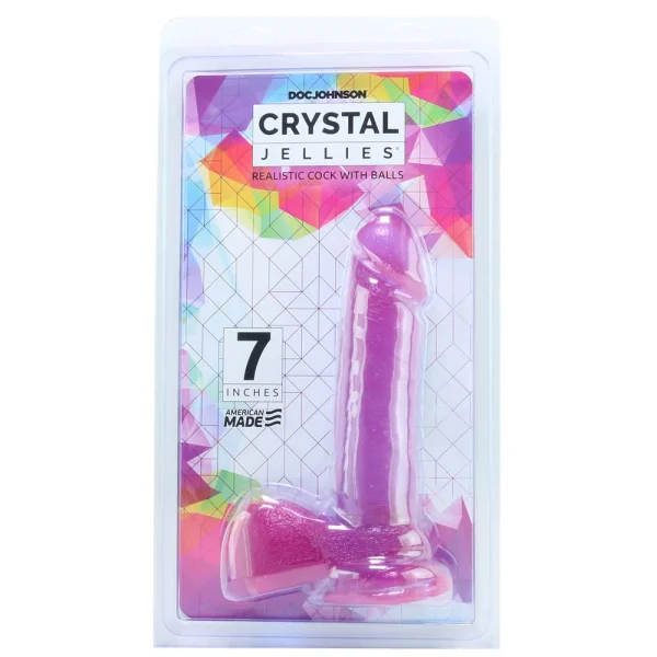 Crystal Jellies 7 inch Realistic Cock with Balls