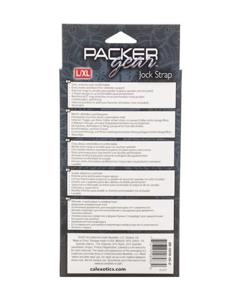Packer Gear Jock Strap - Black -  L/xl