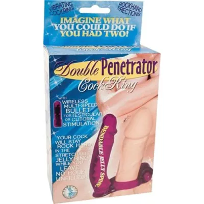 Double Penetrator Cock Ring Purple