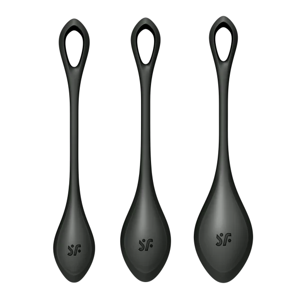 Satisfyer Yoni Power Balls 2 Black 3 Pc Set