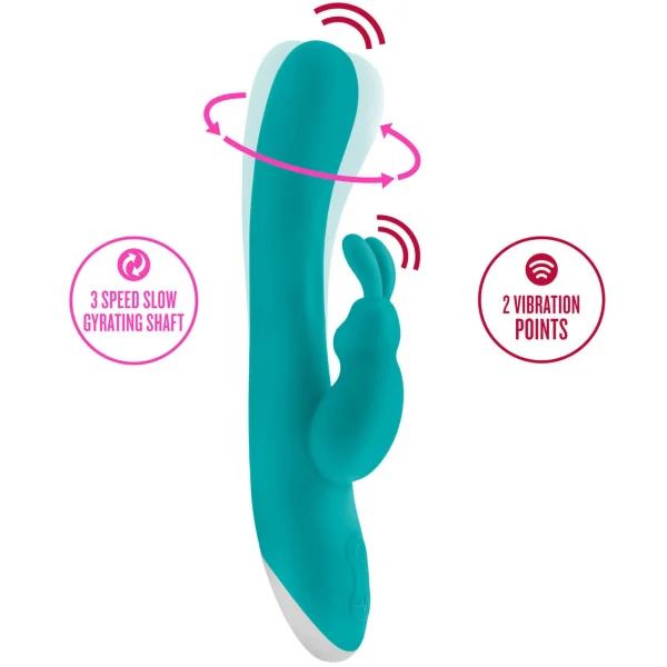Blush Hop Rave Rabbit Rechargeable Dual Stimulating Vibrator
