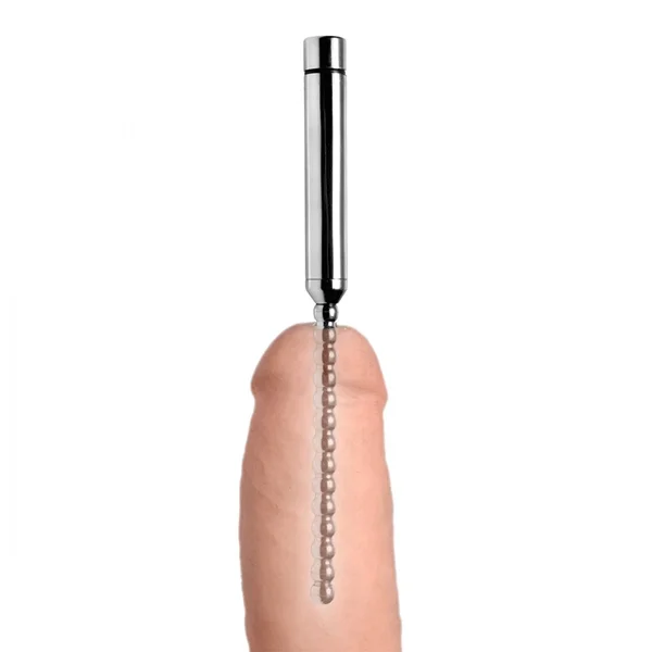 6.5 Inch Stainless Steel Vibrating Beaded Urethral Sound by Master Series — image 2 of 3