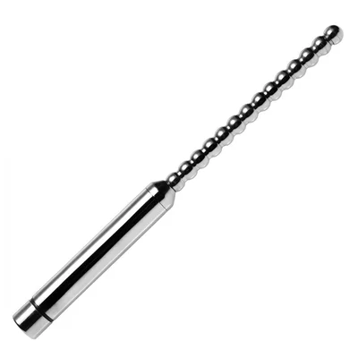 6 5 Inch Stainless Steel Vibrating Beaded Urethral Sound by Master Series
