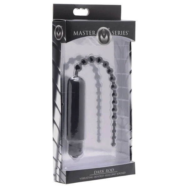 9.5 Inch Dark Rod Vibrating Beaded Silicone Urethral Sound for Men — image 5 of 5
