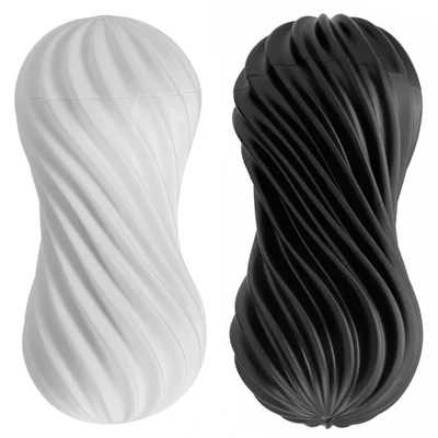 Tenga Flex Spinning and Flexible Stroker Black White