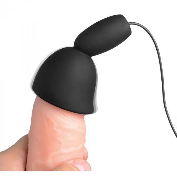Deluxe 10 Mode Black Silicone Penis Head Teaser by Trinity Vibes — image 2 of 5