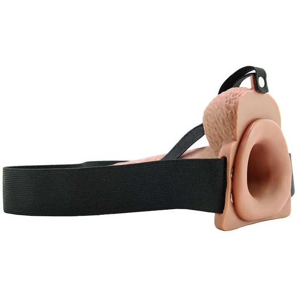 7 Inch Tan Squirting Hollow Realistic Strap-On with Balls by Fetish Fantasy — image 4 of 7