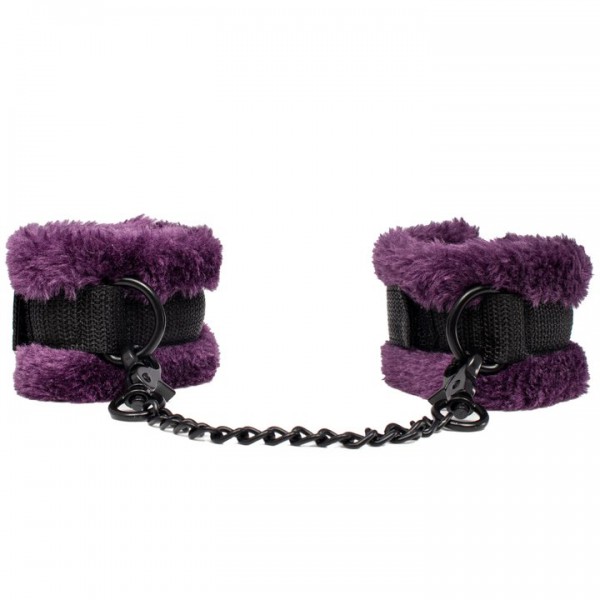 Bondara Soft Touch Purple Furry Wrist Cuffs