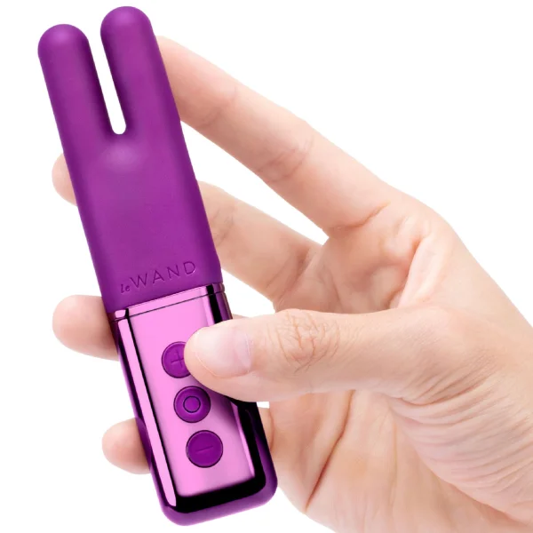 Le Wand Chrome Deux Dual-Motor Vibrator - Dark Cherry