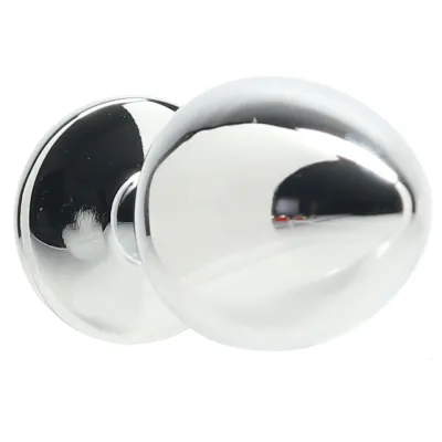 Shots Ouch Round Gem Butt Plug Large Silver Diamond
