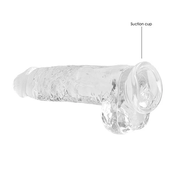 RealRock 9-inch Crystal Clear Dildo with Balls