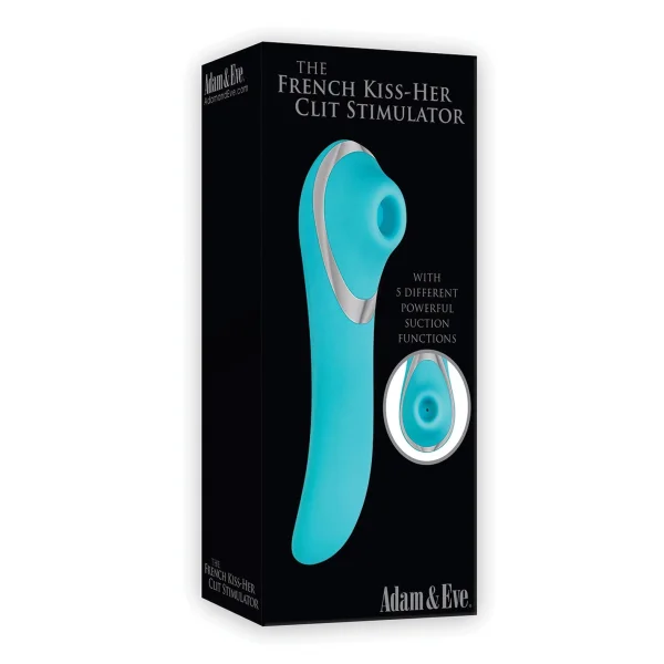 Adam & Eve French Kiss Her Clit Stimulator - Teal — image 12 of 13