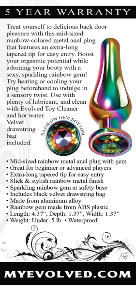 Rainbow Metal Plug - Medium