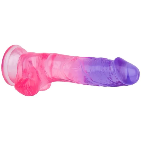 Bondara Snow Bone Pink to Purple Suction Dildo - 6.5 Inch