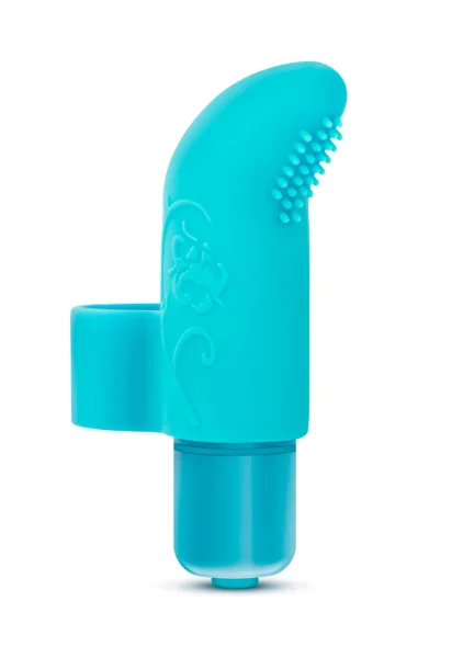 Blush Silicone Finger Vibe 7X Waterproof Blue