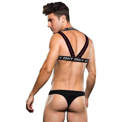 Envy Logo Harness Black white Lxl Bx