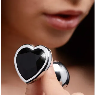 Black Heart Gem Anal Plug Small