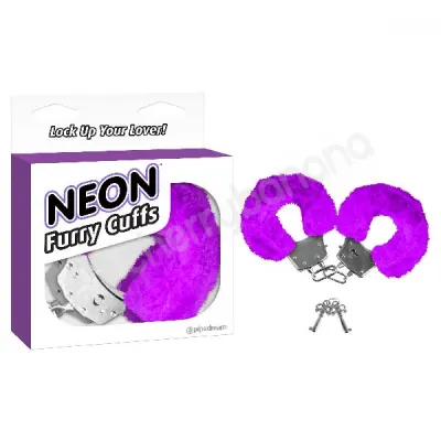 Neon Purple Furry Cuffs