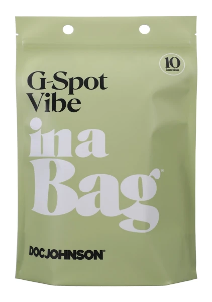 In A Bag Silicone Rechargeable G-Spot Vibrator By Doc Johnson - Black
