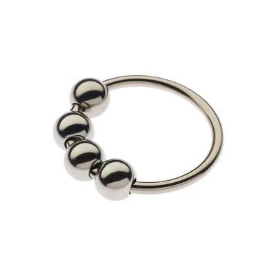 Kink Range Triple Balled Penis Head Ring 35mm