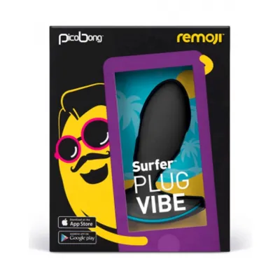 Picobong Remoji Surfer Plug Vibe Black 4 Inch