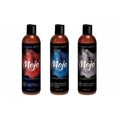 Mojo Glide Stimulating Bundle with Horny Goat Weed Peruvian Ginseng and Clove Oil Lubricants