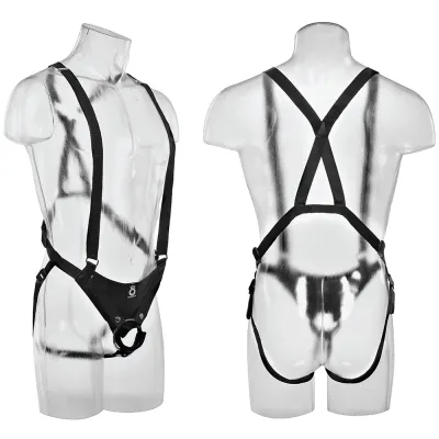 11 Two Cocks One Hole Hollow Suspender Strap On