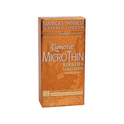 Kimono Microthin Ribbed And Sensi dots 12 Pack 12