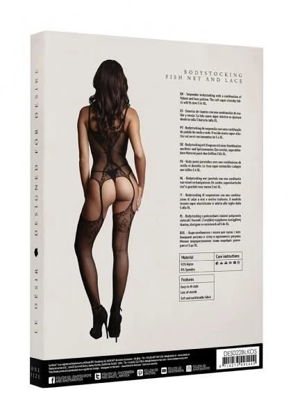 Fishnet And Lace Bodystocking