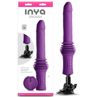 nsnovelties Super Stroker Remote Controlled 14 5 Thrusting Heated Vibrator with Suction Cup Base