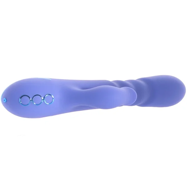 California Dreaming L.A. Love Thrusting Rabbit Style Silicone Rechargeable Vibrator by CalExotics
