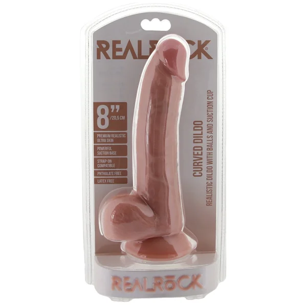 RealRock Curved 8 Inch Ballsy Dildo