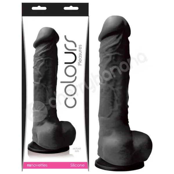 Colours Pleasures Black 8" Dildo