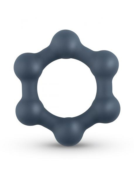 Hexagon Cockring With Steel Balls