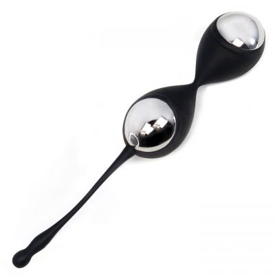 Bondara Pelvic Bang Black Silicone Jiggle Balls 80g
