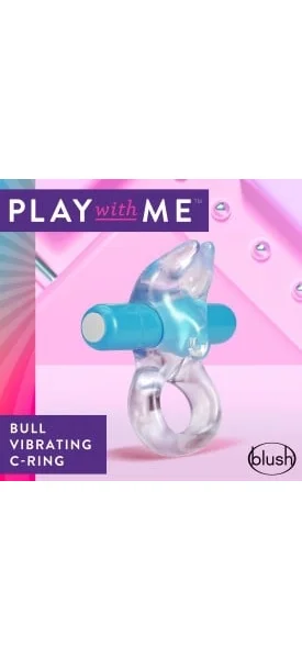 Blush - Play with Me - Bull Vibrating C-Ring - Blue