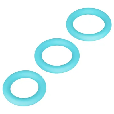 Bondara Disco Stick Blue Glow in the Dark Set Of Three Cock Rings