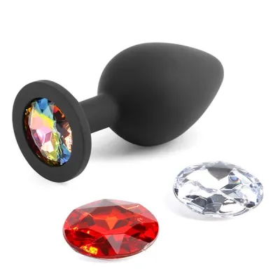 Glams Xchange Medium Interchangeable Round Gem Butt Plug