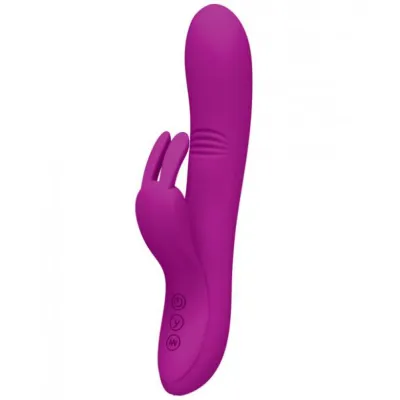 Pretty Love Dylan Bunny Ears Come Hither Rabbit Vibrator Purple