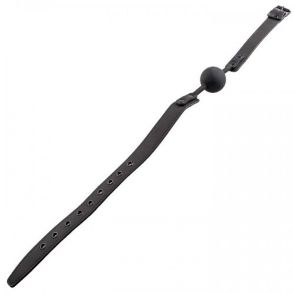 Bondara Matte PU Black Silicone Ball Gag — image 4 of 4