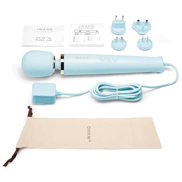 Le Wand Powerful Plug-in Vibrating Massager Sky Blue