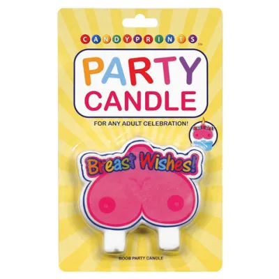Breast wishes party candle