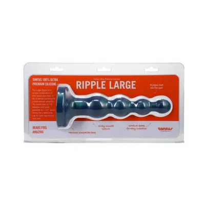 Anal Beads Tantus Ripple Large 8 In Anal Beads Dildo Medium firm Malachite