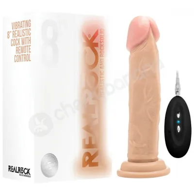 Realrock Vibrating 8 Flesh Realistic Cock