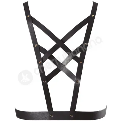 Maze Black Cross Cleavage BDSM Harness