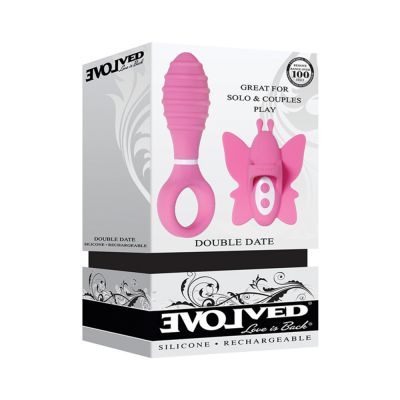 Evolved Double Date Couples Toy Vibrating Butt Plug Vibrating Butterfly Clit Stimulator10 Functions