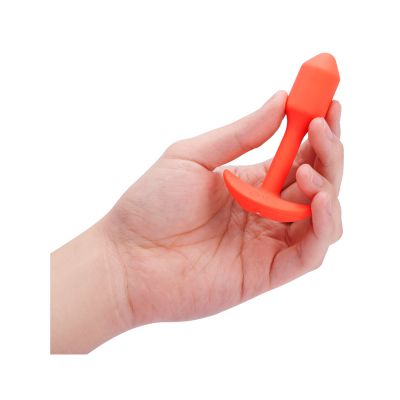 B vibe Vibrating Snug Plug 1 Orange